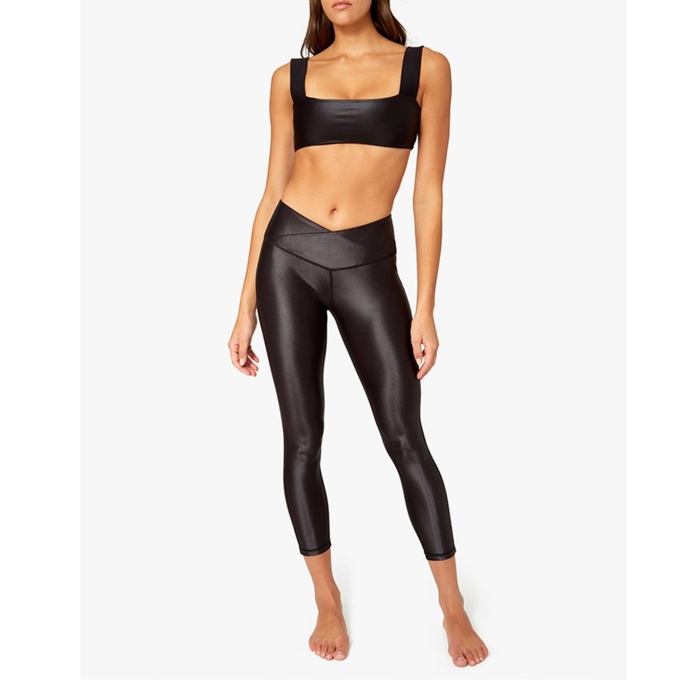 WeWoreWhat Splice Stretchy Athletic Legging Black M